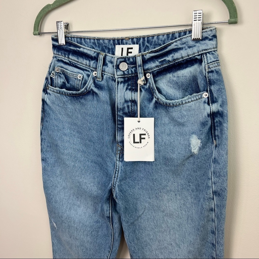 Lovers + Friends Reece High Rise Straight Leg Jeans - Picture 4 of 16
